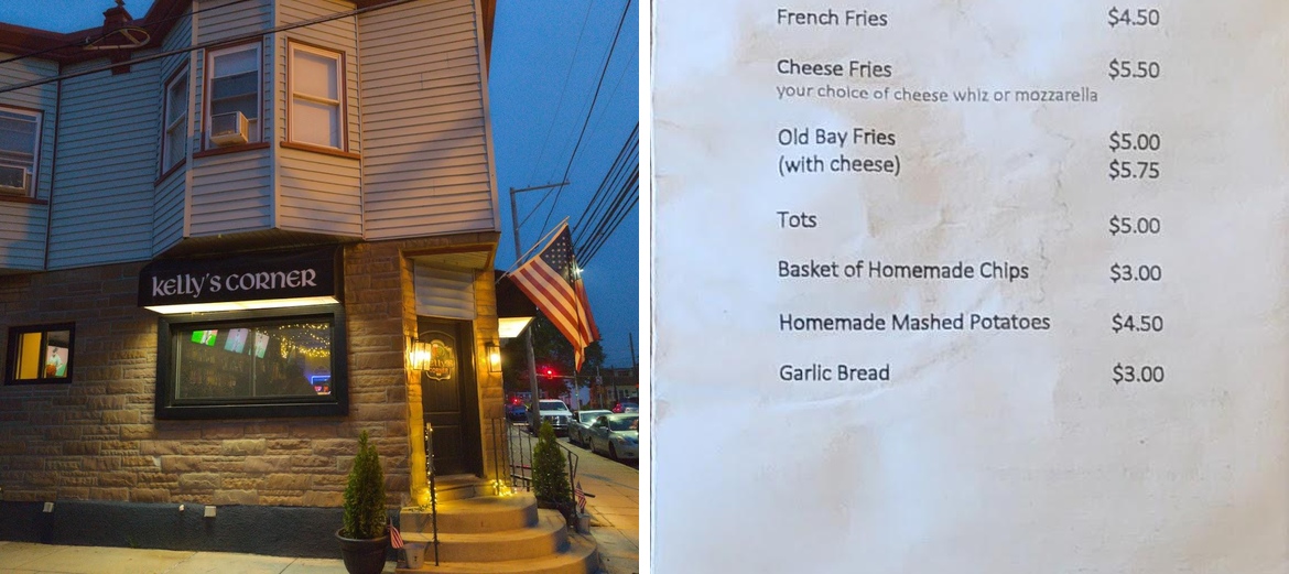 Kelly's Corner Menu